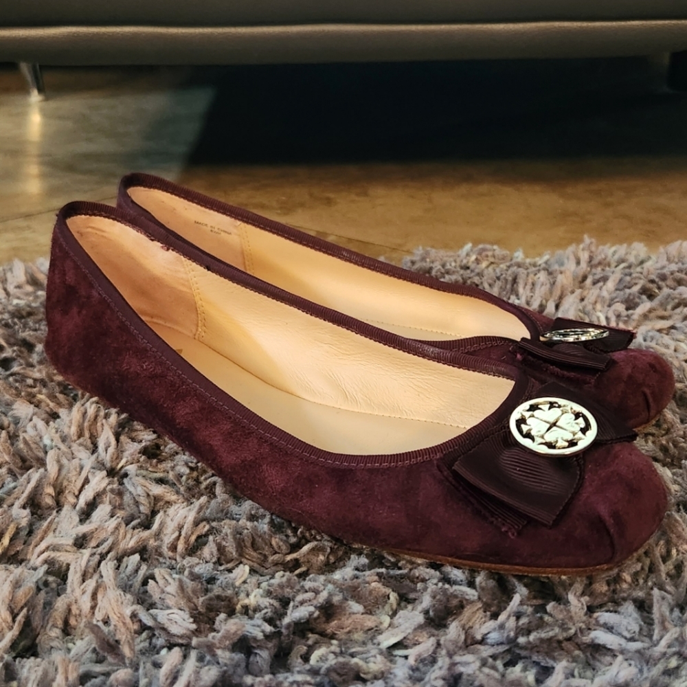 Kate spade burgundy suede flats